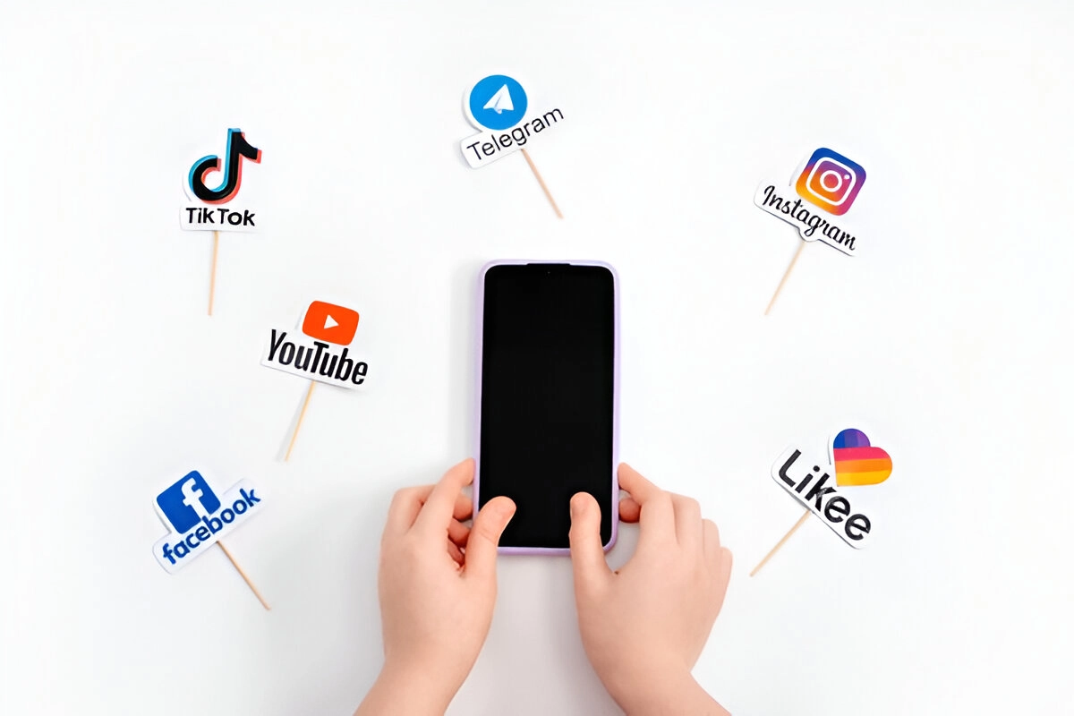 Instagram, Facebook, and TikTok