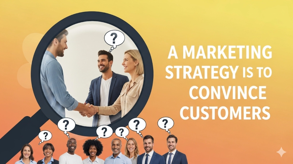 a marketing strategy is to convince customers